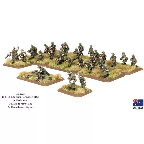Battlefront Miniatures Flames of War Vietnam ANZAC Rifle Platoon VAN702