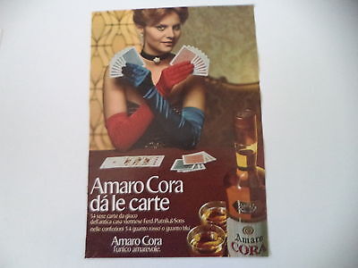 advertising Pubblicità 1974 AMARO CORA 