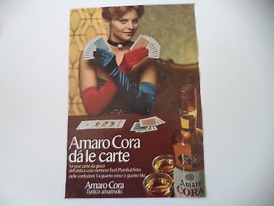 advertising Pubblicità 1972 AMARO CORA 