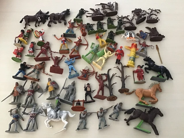LOT SOLDATS ANCIENS starlux Cassés Britains Sécession Far West