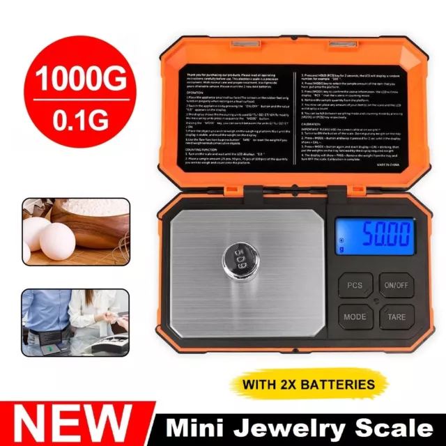 0.1G to 1000 Gram Electronic Pocket Mini Digital Gold Jewellery Weighing Scales