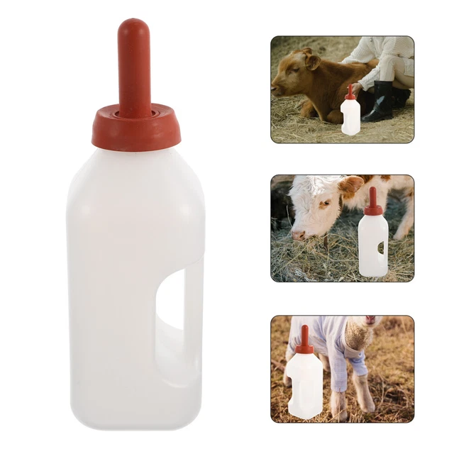 Biberon Pour Veau 2,5 L Vertical Avec Poignée - Biberon Lait Agneau Veau Allaitement - Tétine Alimentaire PE Robuste