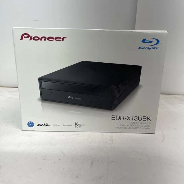 PIONEER EXTERNAL BLURAY Drive BDRX13UBK High Reliability & 16x BDR