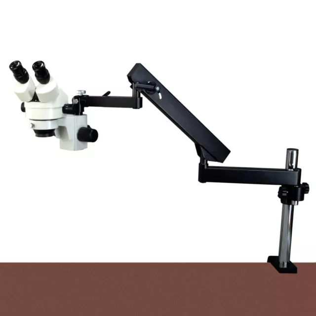 7-45X Zoom Stereo Microscope+Heavy Articulating Arm Clamp Stand+64 LED Ring Lite