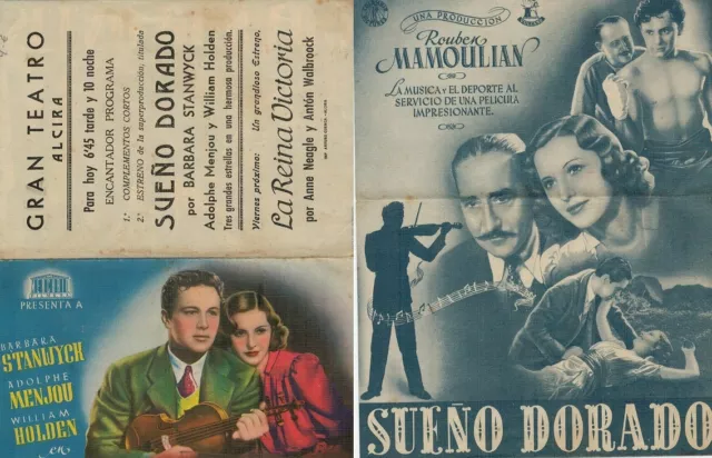 Programa de CINE. Título: SUEÑO DORADO.