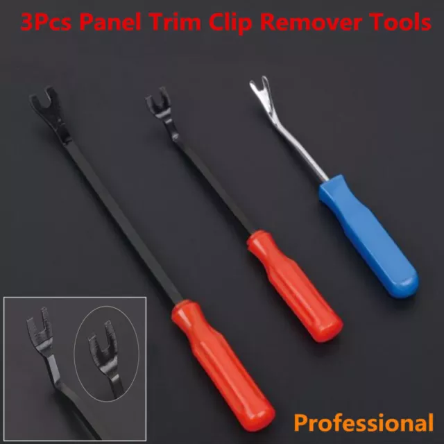 3Pcs Car Door Panel Upholstery Remover Moldings Trim Clip Fastener Removal Tools