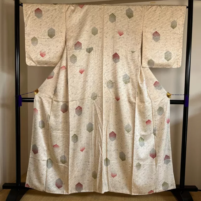 K3011057 Japanese Kimono Silk Komon