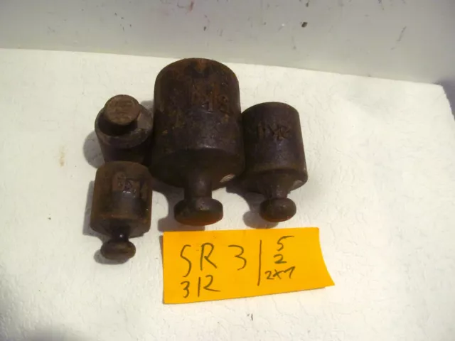4rostige Gewichte f Küchenwaage Dezimal Waage 1x2kg + 2x1kg +1 x5kg SR3- /3/2