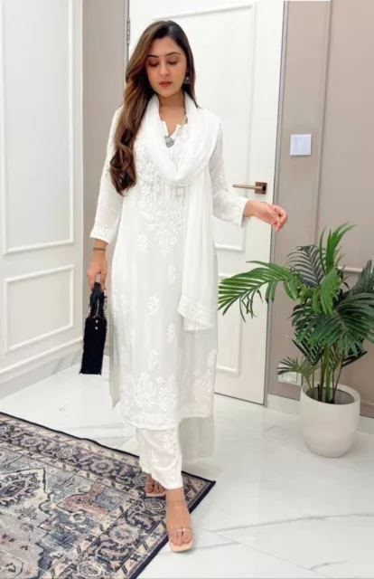 Indiano Designer Abbigliamento Donna Salwar Pakistano Nozze Abito Festa Kameez