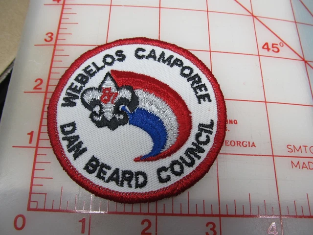 Dan Beard Council collectible 1987 Webelos Camporee patch (b46)