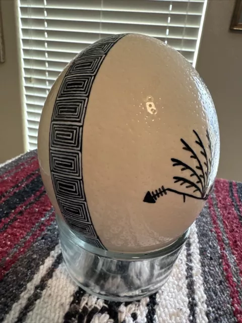 Ostrich Egg Shell hand  painted Native Style