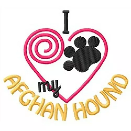 I "Heart" My Afghan Hound Short-Sleeved T-Shirt 1306-2