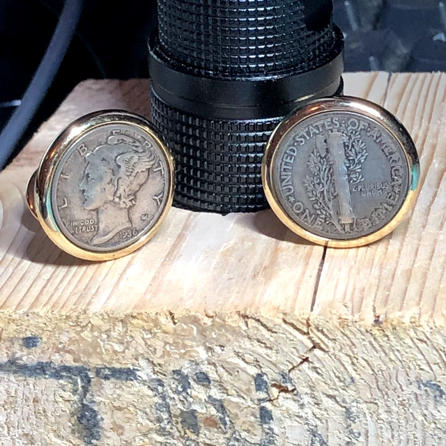 Mercury Dime Cuff Links