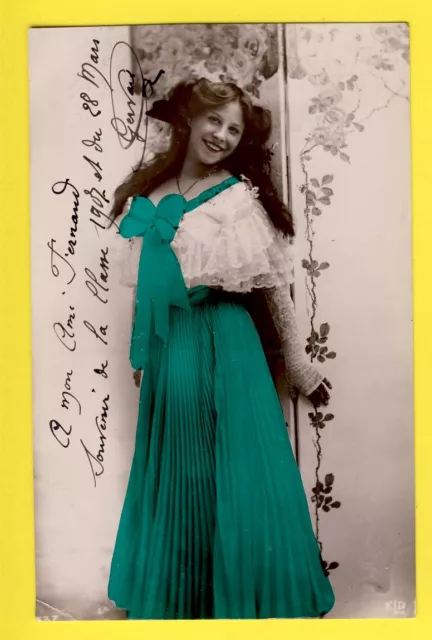 Antique ROMANTIC FRENCH WOMAN POSTCARD women's postcard