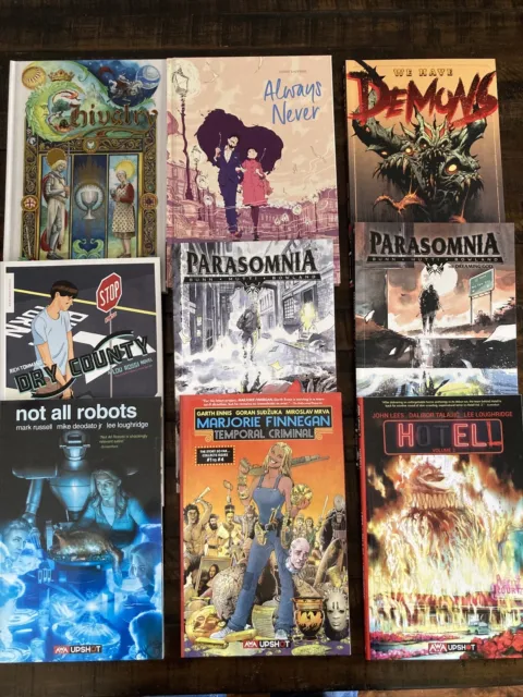 Trade Paperback Comics lot. 9 books in total. Darkhorse, AWA, Image.