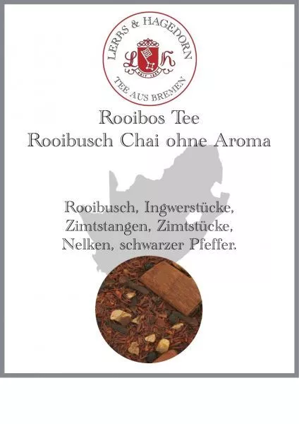 Rooibos Tee Rooibusch Chai Sin Aroma 1kg