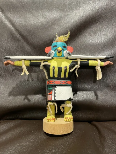 Vintage Kwahu Handmade Eagle Kachina Doll by Hopi artist Merrill Avatchoya