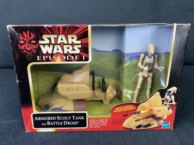 Star Wars Episode 1 The Phantom Menace EP1 Armored Scout Tank w/BattleDroid 1999