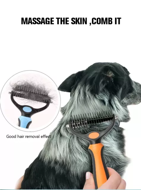 Grooming Brush For Dog & Cat Deshedding Tool Rake Comb Fur Remover Reduce Hair