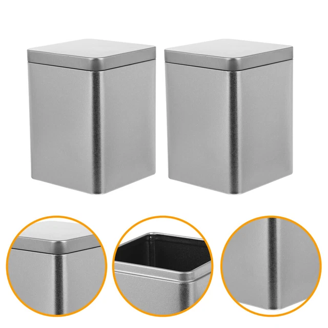 3 PCS Tin Cookie Box Coffee Airtight Container Vintage Jewelry Box Can