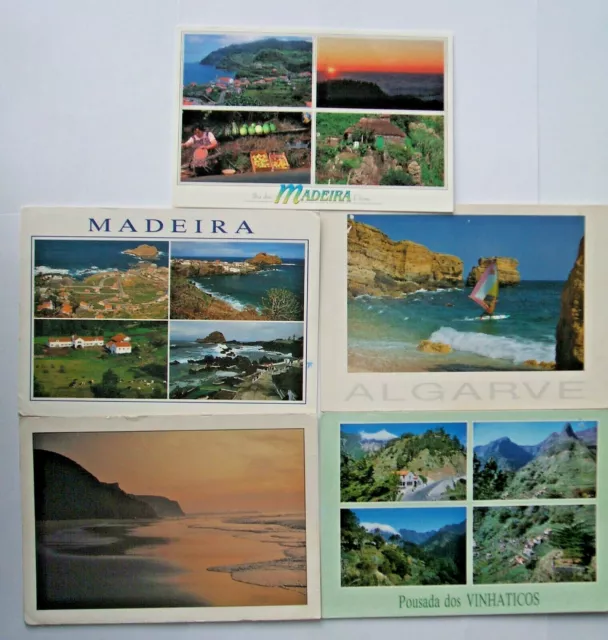 Große Postkarten (5) - PORTUGAL, ALGARVE, MADEIRA, RIBEIRA BRAVA, 1990ERer (JL6-5)