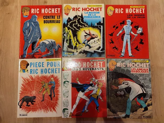 RIC HOCHET  - Lot x6 BD anciennes TIBET DUCHATEAU LOMBARD  Très Bon Etat