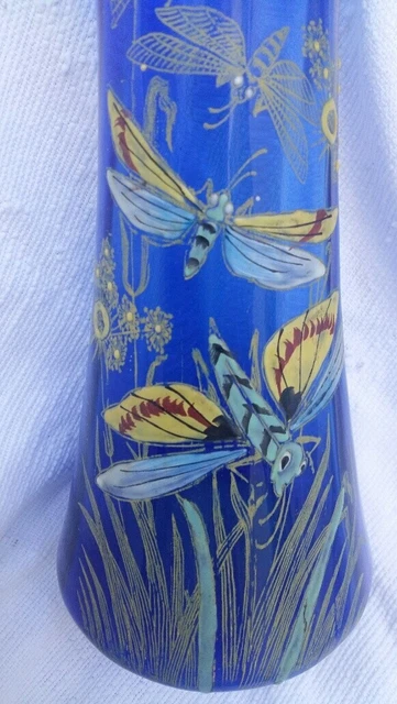 Rare Verre émaillé Legras Décor Chasse à Courre, Cerf – Art De La Table France