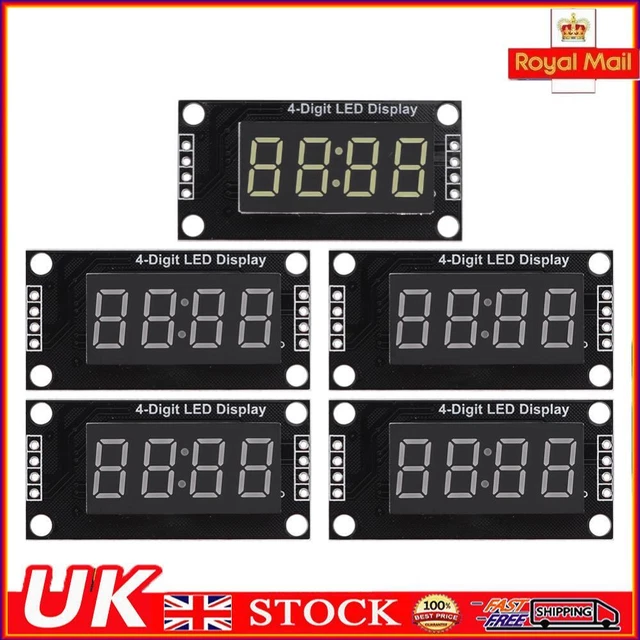 4-DIGIT DISPLAY TIME Clock Indicator 7 Segments TM1637 Multicolors for ...