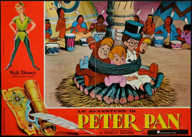 fotobusta LE AVVENTURE DI PETER PAN WALT DISNEY ANIMAZIONE CARTONE