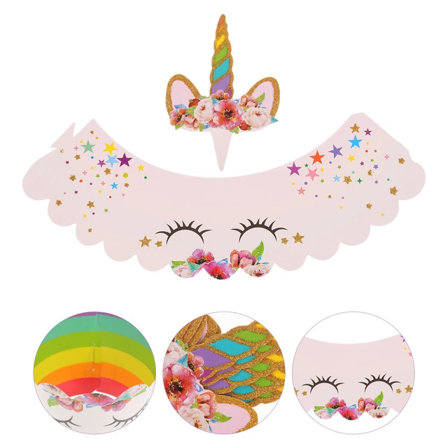 24 Pcs Rainbow Cupcake Wrappers Liners Ingredients Cake Baby