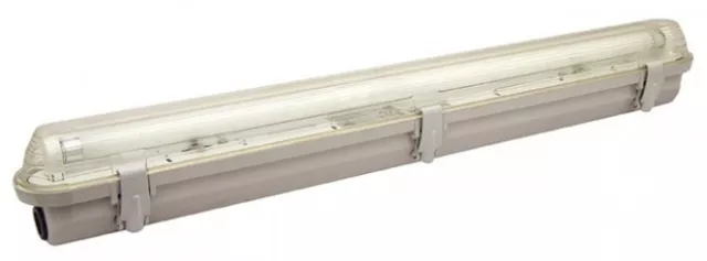 IP 65  Weatherproof LED TWIN Batten Complete fitting with LED tubes included