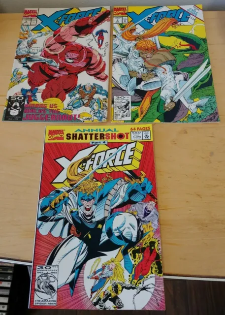 X-Force #3, 6, Annual 1 (1991) Lot Of 3 Marvel Comics