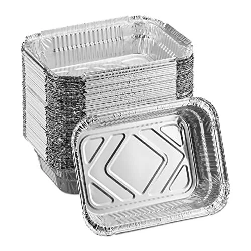 Relaxdays Barquettes Alimentaires, Lot de 50, récupération Graisse, Barbecue, L
