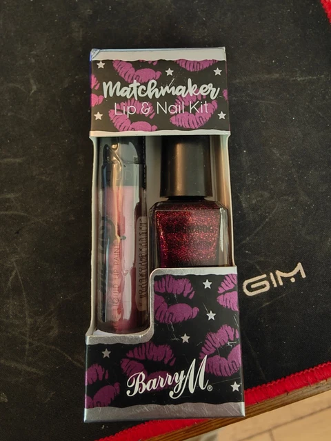 Kit de labios y uñas Barry M Matchmaker (berry de ciruela)
