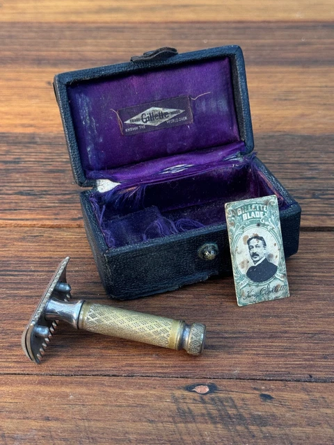 VINTAGE 1920'S GILLETTE Canada 'Tuckaway' Safety Razor + 1902 Gillette ...