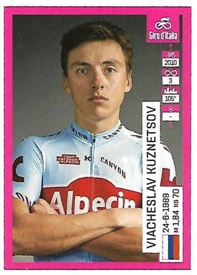 Figurina Ciclismo Panini 102 GIRO D'ITALIA n.332 Viacheslav Kuznetsov Alpecin 