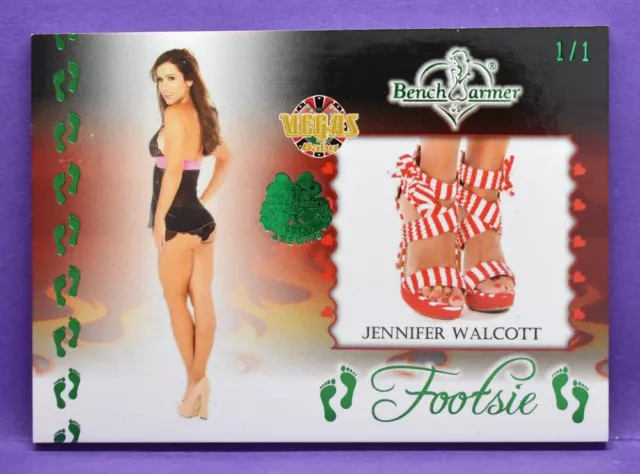 BenchWarmer Emerald Archive Jennifer Walcott Vegas Baby 1/1 GREEN FOIL FOOTSIE