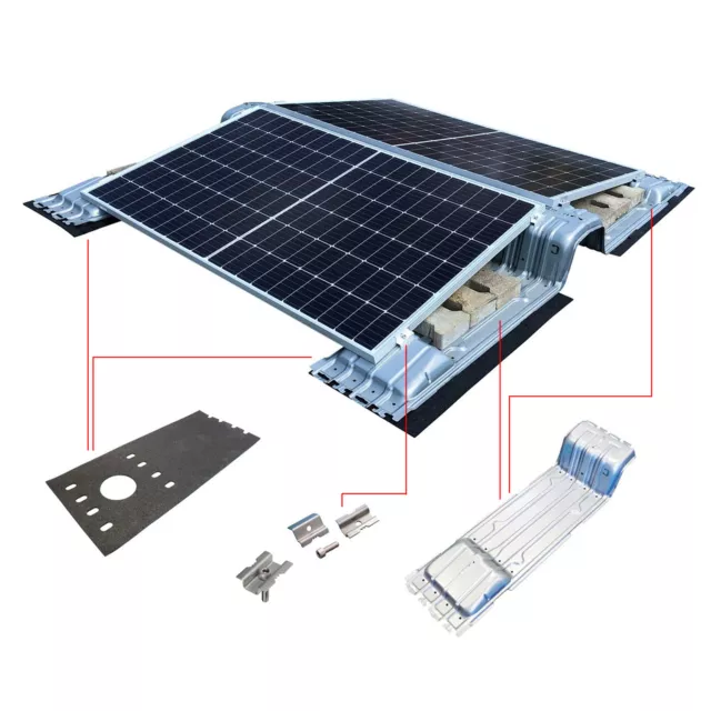 Solarpanel Halterung  Ost West  Flachdach Befestigung für 10 Panels Balkonanlage