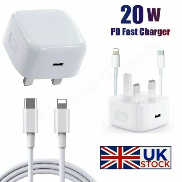 For iPhone 14 13 12 11 Pro Mini XR XS Fast Charging USB-C PD Plug Charger Cable