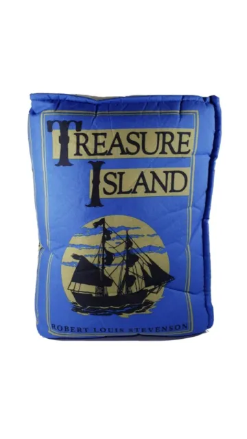 Treasure Island Book Blue Decorative Pillow Think Geek KAA124