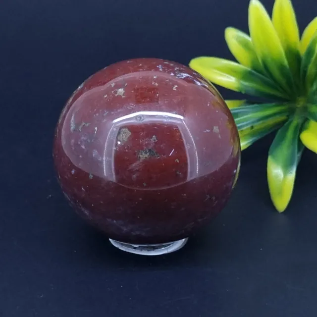 Natural Loose Gemstone Certified 55.19 mm Round Red Jasper Healing Sphere G345