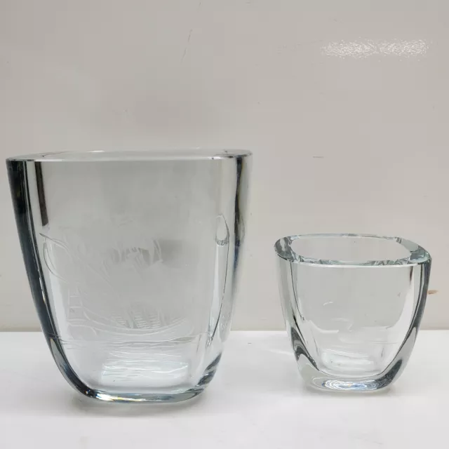 Pair of Decorative Glasses Ship and Duck