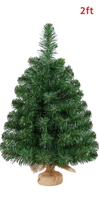 Mini Albero di Natale Artificiale Decorazione Verde Folto Realistico