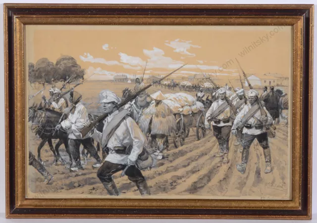 Otto Gerlach (1862-1900) "Crop harvesting by the German army in Potsdam" (m)