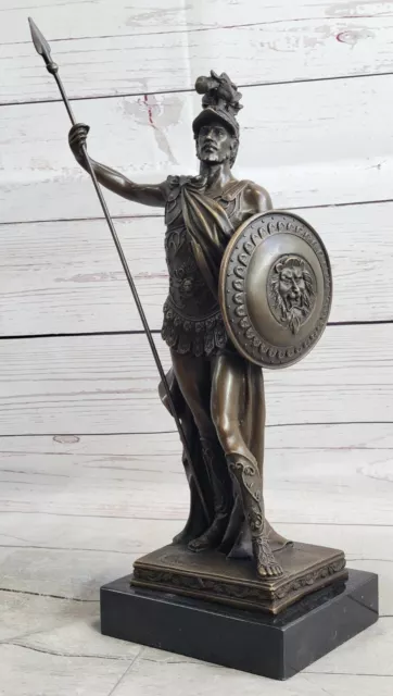 ANCIENT TIMES ROMAN LEGION SOLDIER JAVELIN SHIELD Sculpture Statue PURE Art