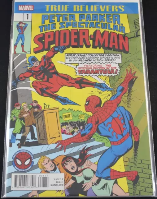 Peter Parker Spectacular Spiderman 1 True Believers Reprint Comic NM-