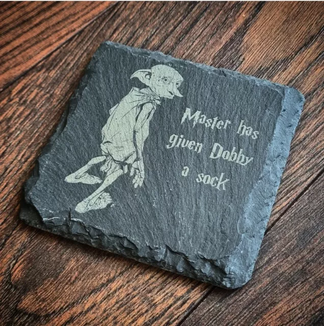 Dobby Harry Potter Coaster Laser Engraved Coffee Tea Gift