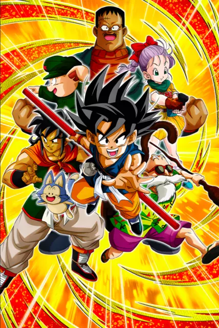 Dragon Ball GT Poster Pan Vegeta Jr and Goku Jr 12inx18in Free Shipping