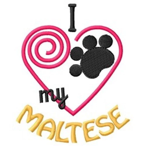 I "Heart" My Maltese Sweatshirt 1415-2 Sizes S - XXL