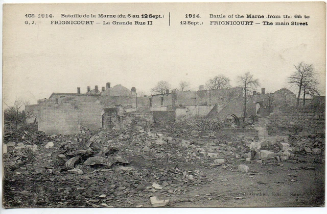FRIGNICOURT environs VITRY LE FRANCOIS - Marne - CPA 51 - Battle of the Marne